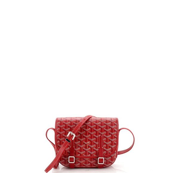 Goyard Bags Goyard Belvedere Messenger Bag Coated Canvas Pm Red